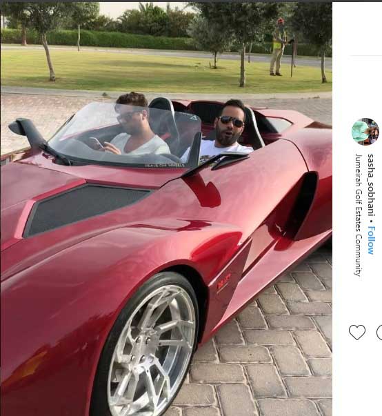 ساشا سبحانی با یک سوپر خودرو لاکچری